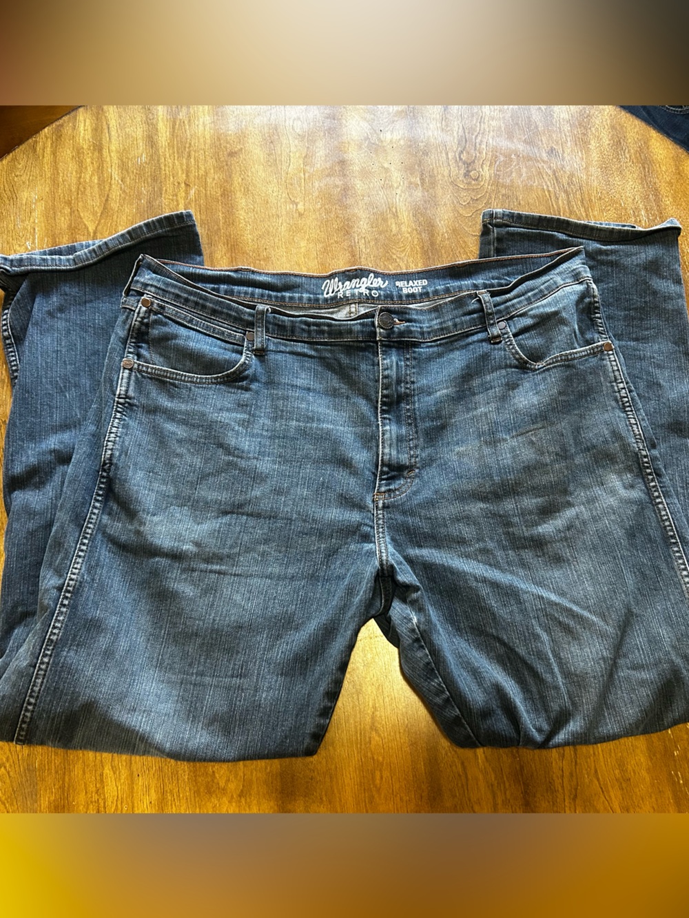 Wrangler Retro Relaxed Fit Blue Jeans Dark Wash Western Wear Great Condition 40